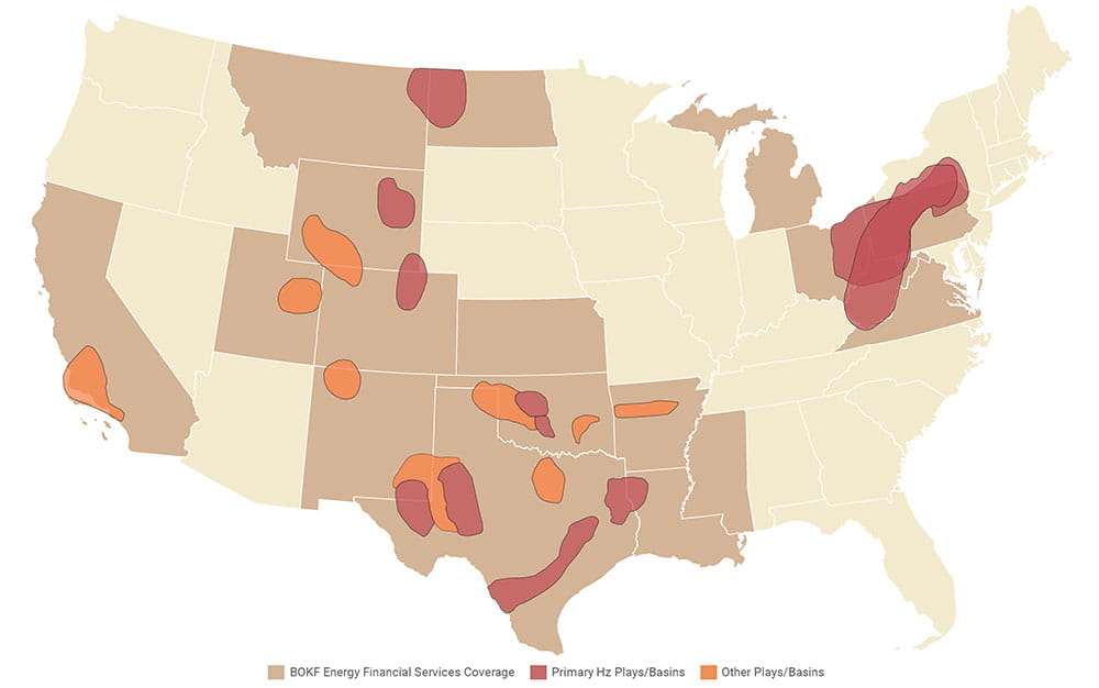 Energy division footprint map.