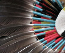 native indian feathers depicting BOKF's strong history of supporting Indian Country.