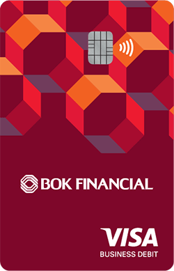 Image of contactless Visa debit card for business